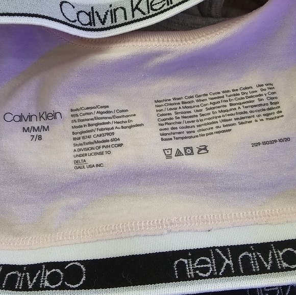 Calvin Klein Youth Medium Pink and Gray Bra | In good condition, used once - Picture 4 of 4